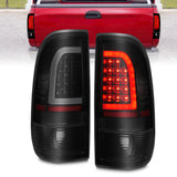 ANZO 311378 FITS: 1997-2003 Ford F-150 LED Tail Lights w/ Light Bar Black Housing Smoke Lens Tail Lights