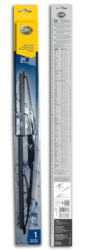 Hella LA9XW398114024 FITS: Standard Wiper Blade 24in Single Exterior Trim