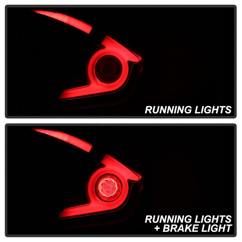 SPYDER 5086440 FITS: 16-18 Honda Civic 4 Door Light Bar LED Tail Lights Black Smoke (ALT-YD-HC164D-LB-BSM) Tail Lights