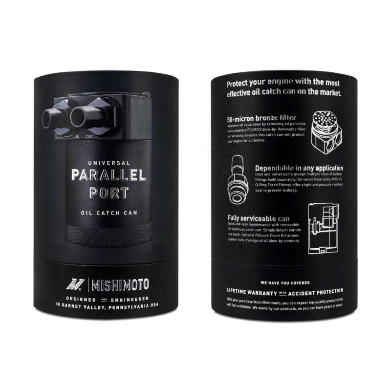 Mishimoto MMBCC-PPTWO FITS: Oil Catch Cans FITS: Parallel Port Universal Baffled Oil Catch Can Oil Catch Cans