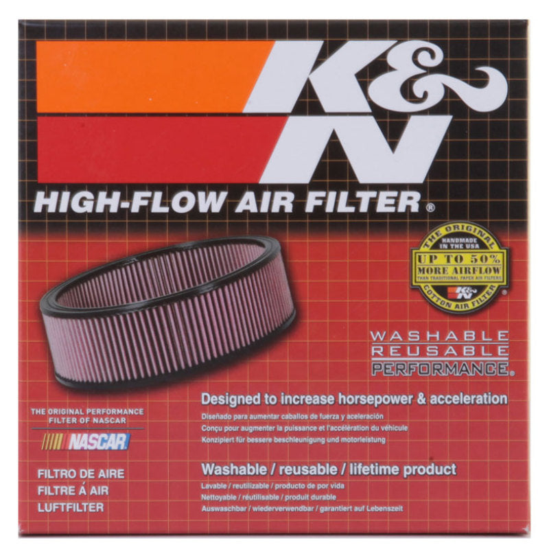 K&N Engineering E-3322 FITS:K&N Custom Air Filter Round 5.25 inch ID 6.25 inch OD 2.5 inch Height Air Filters Drop In