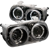 ANZO 121003 FITS: 1994-1997 Acura Integra Projector Headlights w/ Halo Black Headlights