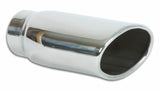 Vibrant 1406 FITS: 4.5in x 3in Oval SS Exhaust Tip (Single Wall Angle Cut Rolled Edge) Tips