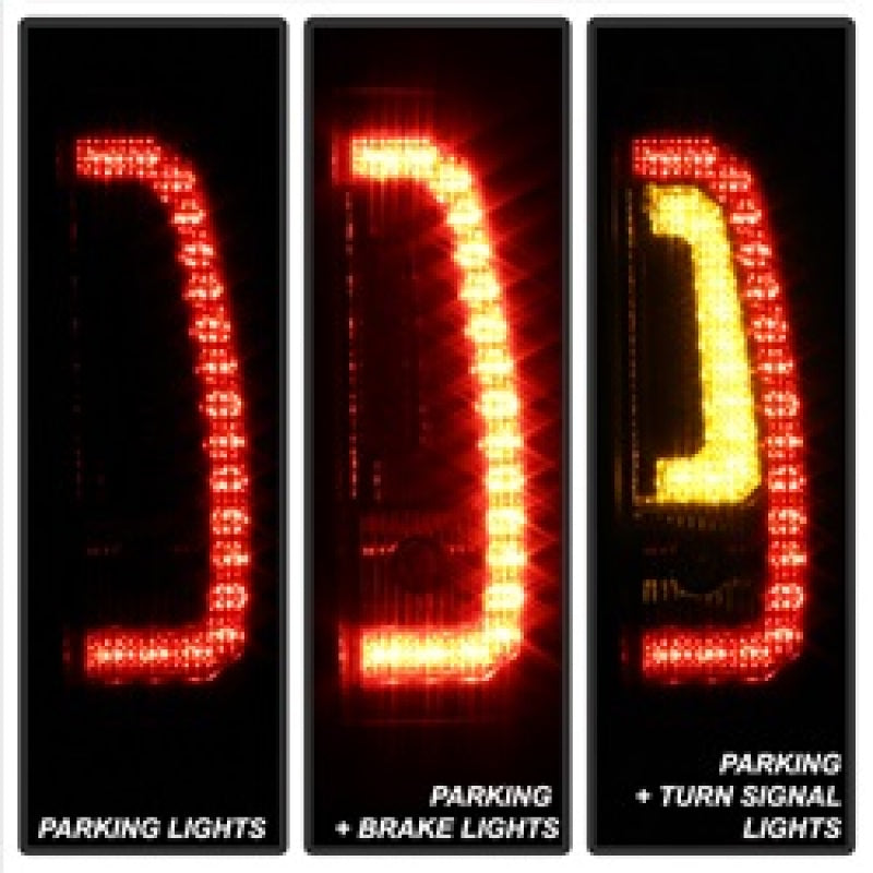 SPYDER 5083418 FITS: Chevy Suburban/Tahoe 07-14 V2 Light Bar LED Tail Lights Black ALT-YD-CSUB07V2-LED-BK Tail Lights