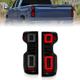 ANZO 311415 FITS: 19-21 Chevy Silverado Full LED Taillights Black Housing Smoke Lens G2 (w/C light Bars) Tail Lights
