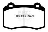 EBC 96-00 Lotus Esprit Turbo 2.0 Turbo GT3 Yellowstuff Rear Brake Pads