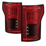 SPYDER 5085320 FITS: 15-18 Ford F-150 LED Tail Lights (w/Blind Spot) Red Clear (ALT-YD-FF15015BS-LBLED-RC) Tail Lights