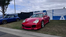 Load image into Gallery viewer, BetterBodies Motorsport Porsche 996 Turbo front lip spoiler for 1999-2004 enhances racing style and bumper performance.
