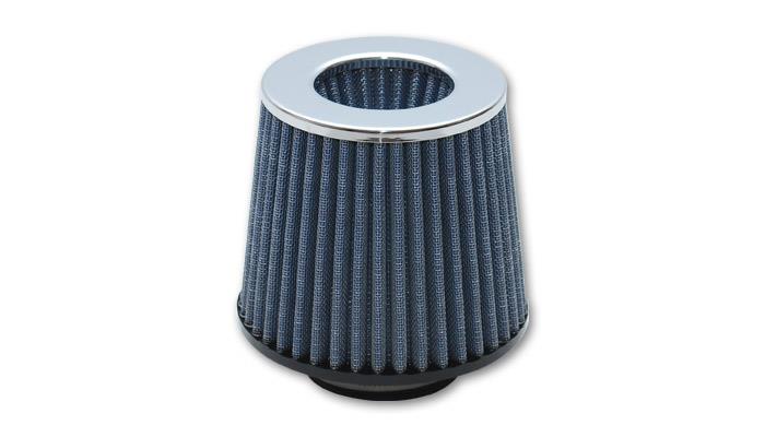 Vibrant 2161C FITS: Open Funnel Perf Air Filter (5in Cone O.D. x 5in Tall x 4.5in inlet I.D.) Chrome Filter Cap Air Filters Universal Fit
