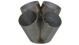 Vibrant 2451 FITS: 4 into 1 SS Turbo Mani Collector for T3 T3/T4 in Flange 48mm Pipe OD 3in tall 72mmx48mm out Merge Collectors