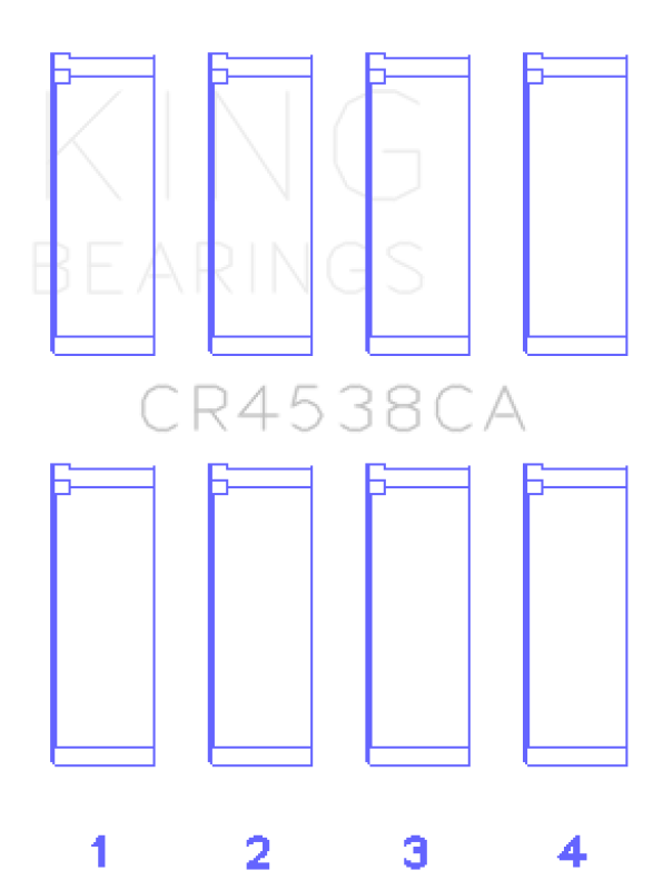 King Engine Bearings CR4538CA FITS:King Mini Cooper S/Cooper S Conv/Works W11B16A Rod Bearing Set Size STD Bearings