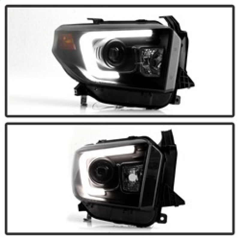 SPYDER 5080165 FITS: Toyota Tundra 2014-2016 Projector Headlights Light Bar DRL Black Smoke PRO-YD-TTU14-DRL-BSM Headlights