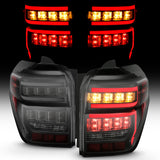 ANZO 311312 FITS: 2014-2020 Toyota 4Runner T.L Black Housing Smoke Lens Red Light Bar W/Sequential Tail Lights