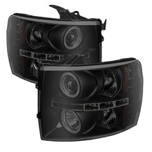 Load image into Gallery viewer, SPYDER 5078322 FITS: Chevy Silverado 1500/2500 07-13 Projector Headlights LED Halo LED Blk Smke PRO-YD-CS07-HL-BSM Headlights