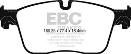 EBC DP42253R FITS: 2016+ Jaguar F-Pace 2.0L TD (180) Yellowstuff Front Brake Pads Brake Pads Performance