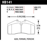 Hawk Performance HB141F.650 FITS:Hawk Audi/Porsche Rear AND ST-40 HPS Street Brake Pads Brake Pads Performance