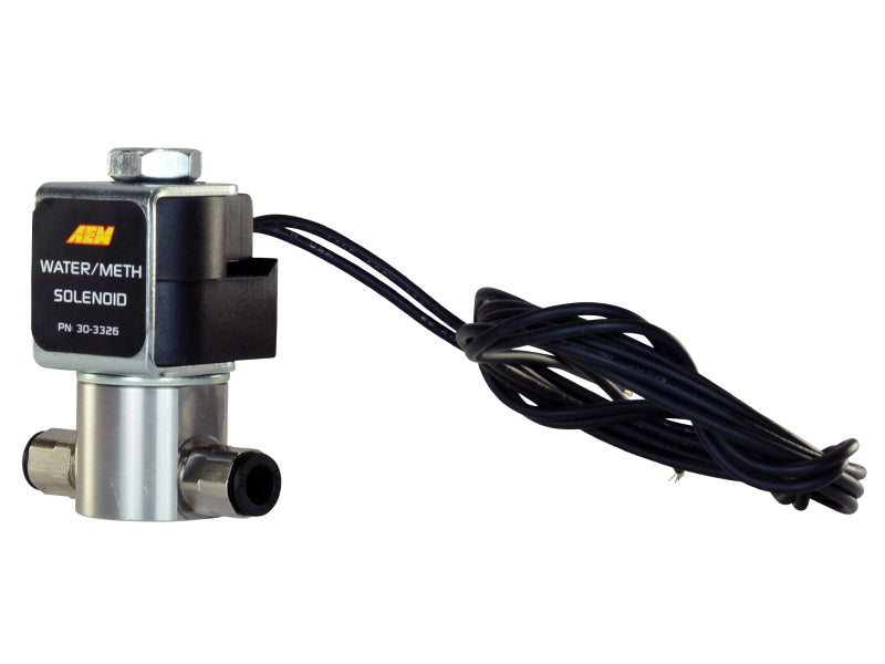 AEM 30-3326 FITS: Water/Methanol Injection System High-Flow Low-Current WMI Solenoid 200PSI 1/8in-27NPT In/Out Water Meth Kits