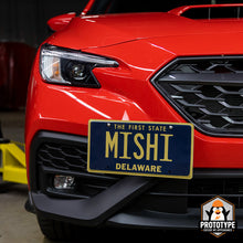 Load image into Gallery viewer, Mishimoto MMLP-WRX-22 FITS: Tow Hooks FITS: 2022+ Subaru WRX License Plate Relocation Kit Tow Hooks