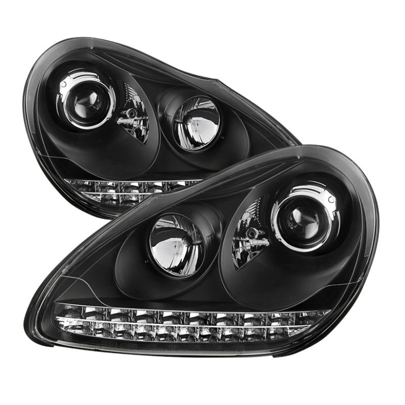 SPYDER 5080967 FITS: Porsche Cayenne 03-06 Projector Xenon/HID Model- DRL LED Blk PRO-YD-PCAY03-HID-DRL-BK Headlights