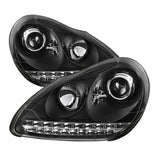 SPYDER 5080967 FITS: Porsche Cayenne 03-06 Projector Xenon/HID Model- DRL LED Blk PRO-YD-PCAY03-HID-DRL-BK Headlights