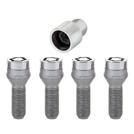McGard 27000 FITS: Wheel Lock Bolt Set 4pk. (Cone Seat) M14X1.5 / 19mm Hex / 31.0mm Shank Length Chrome Wheel Bolts