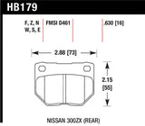 Hawk 2/1989-1996 Nissan 300ZX Base (Excl. Turbo) HPS 5.0 Rear Brake Pads
