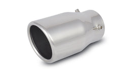 Vibrant 1503 FITS: 3in Round SS Bolt-On Exhaust Tip (Single Wall Angle Cut Rolled Edge) Tips