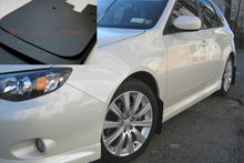 Load image into Gallery viewer, Rally Armor MF6-BAS-BLK FITS: 08-10 Subaru WRX / 08-11 Impreza 2.5i (Hatch/Sedan) Basic Black Mud Flap w/Black Logo Mud Flaps
