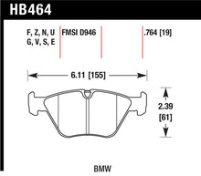 Load image into Gallery viewer, Hawk Performance HB464F.764 FITS: Hawk 01-06 BMW 330Ci / 01-05 330i/330Xi / 03-06 M3 HPS Street Front Brake Pads Brake Pads Performance