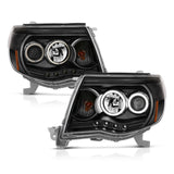 ANZO 121282 FITS: 2005-2011 Toyota Tacoma Projector Headlights w/ Halo Black Headlights