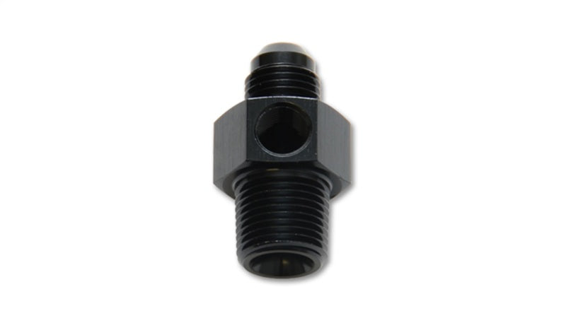 Vibrant 16496 FITS: -6AN Male to 3/8in NPT Male Union Adapter Fitting w/ 1/8in NPT Port Fittings