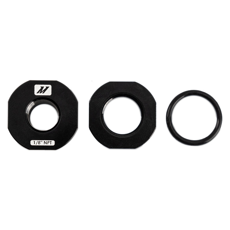 Mishimoto MMFT-NZL-18BK FITS: Fittings FITS: 1/8in NPT CNC-Machined Nozzle Mount Adapter Black Fittings