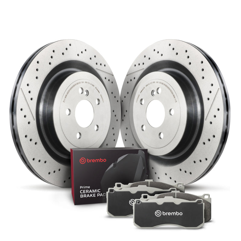 Brembo OE KT00484 FITS: Rear Disc Brake Kit Brake Rotors OE