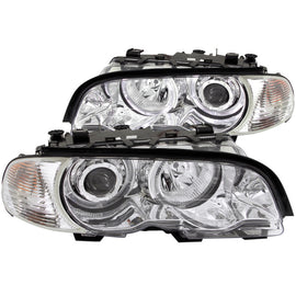 ANZO 121268 FITS: 2000-2003 BMW 3 Series E46 Projector Headlights w/ Halo Chrome Headlights