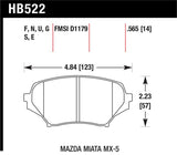 Hawk 2006-2006 Mazda MX-5 Miata Club Spec HPS 5.0 Front Brake Pads