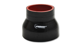 Vibrant 2836 FITS: 4 Ply Reinforced Silicone Transition Connector 3.5in I.D. x 4.5in I.D. x 3in long (BLACK) Silicone Couplers & Hoses