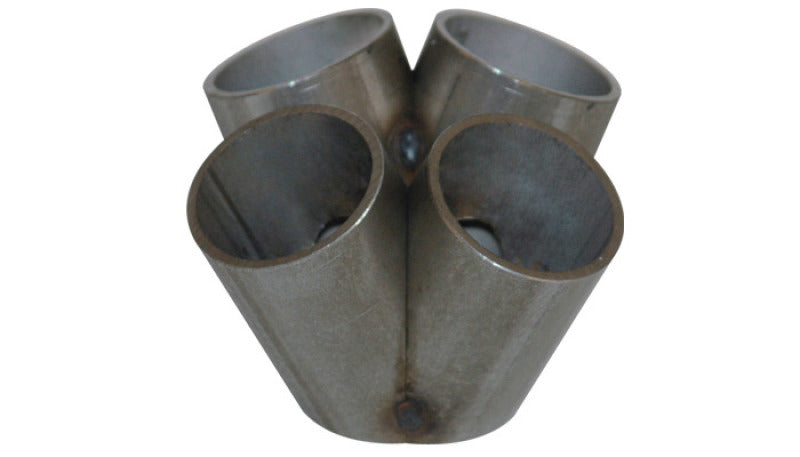Vibrant 2451 FITS: 4 into 1 SS Turbo Mani Collector for T3 T3/T4 in Flange 48mm Pipe OD 3in tall 72mmx48mm out Merge Collectors