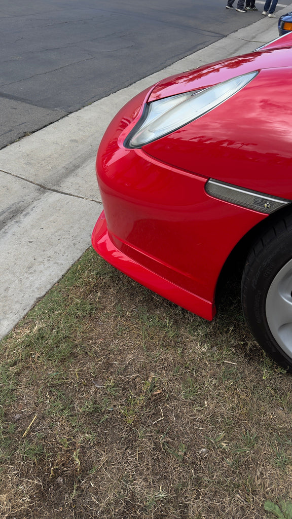 BetterBodies Motorsport Porsche 996 Turbo front lip spoiler, racing style upgrade for 1999–2004 front bumper enhancement.