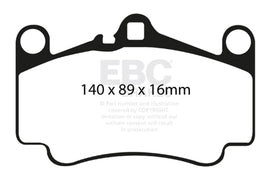 EBC DP51515NDX FITS: 03-05 Porsche 911 (996) (Cast Iron Rotor only) 3.6 Carrera 4S Bluestuff Front Brake Pads Brake Pads Racing