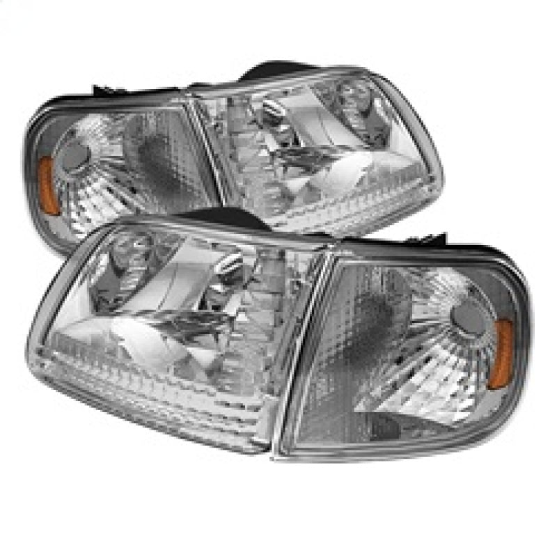 SPYDER 5070326 FITS:xTune Ford F150 97-03 / Expedition 97-02 Crystal Headlights w/Corner Chrome HD-JH-FF15097-SET-AM-C Headlights