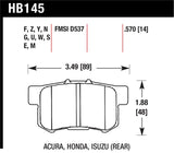 Hawk 02-06 Acura RSX / 02-11 Honda Civic Si / 00-09 S2000 DTC-70 Race Rear Brake Pads