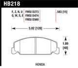 Hawk 88-89 Civic Si / 92-00 Civic CX / 88-00 DX / 98-00 GX Performance Ceramic Street Front Brake Pa