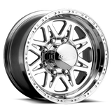 Raceline 888-60080 FITS: 888 Renegade 16x10in / 8x165.1 BP / -25mm Offset / 130.81mm Bore Polished Wheel Wheels Cast