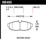 Hawk 2011-2012 Ford Mustang 5.0L Perf. 5.0 (w/Brembo Brakes) High Perf. Street 5.0 Rear Brake Pads