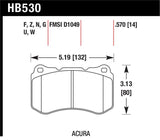 Hawk 07-08 Acura TL Type S Performance Ceramic Street Front Brake Pads