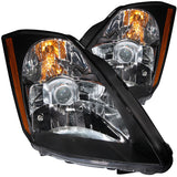 ANZO 121108 FITS: 2003-2005 Nissan 350Z Projector Headlights Black Headlights