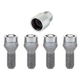 McGard 27226 FITS: Wheel Lock Bolt Set 4pk. (Cone Seat) M14X1.25 / 17mm Hex / 27.3mm Shank Length Chrome Wheel Bolts