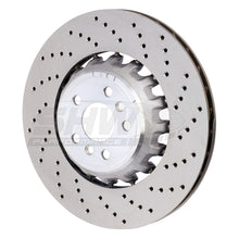 Load image into Gallery viewer, SHW Performance BRR43508 FITS:SHW 2020 BMW X5 M 4.4L Right Rear Cross-Drilled Lightweight Brake Rotor (34208074286) Brake Rotors Drilled