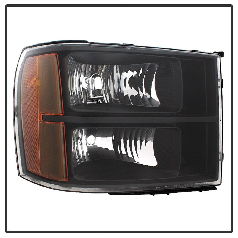 SPYDER 9034749 FITS:xTune GMC Sierra 07-13 Crystal Headlights Black HD-JH-GSIE07-AM-BK Headlights