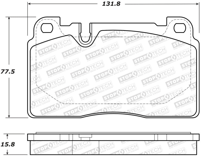 Stoptech 308.16630 FITS:StopTech 07-15 Audi Q7 Street Performance Front Brake Pads Brake Pads OE
